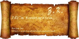 Zám Konstantina névjegykártya